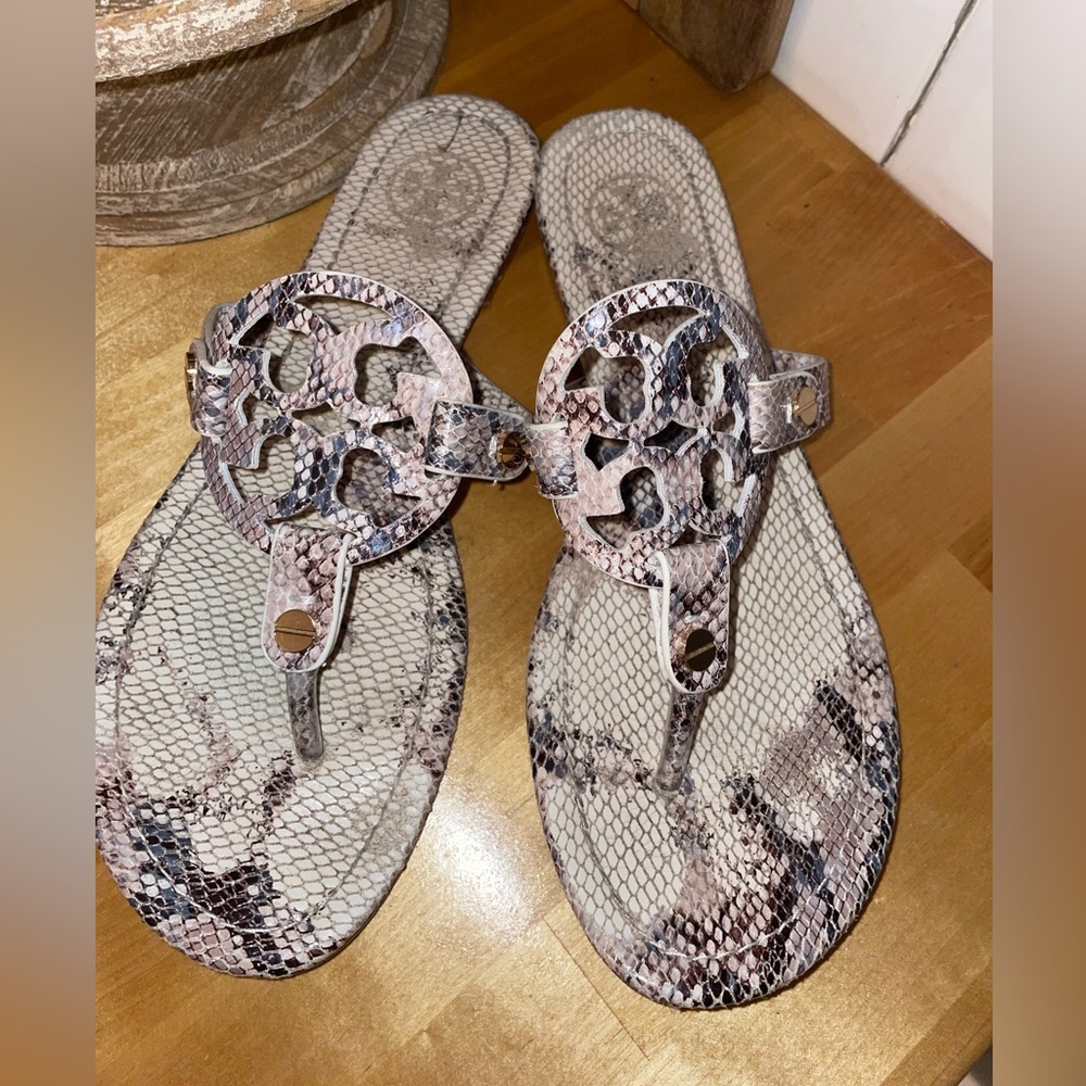 Tory Burch Miller 9.5 Snake Skin Sandals